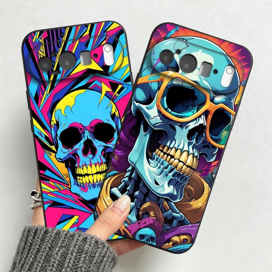 Google Pixel 8A - เคสโทรศัพท์ลายศีรษะสไตล์นีออนป๊อปอาร์ตสำหรับ Google Pixel 10A 6a 7a
