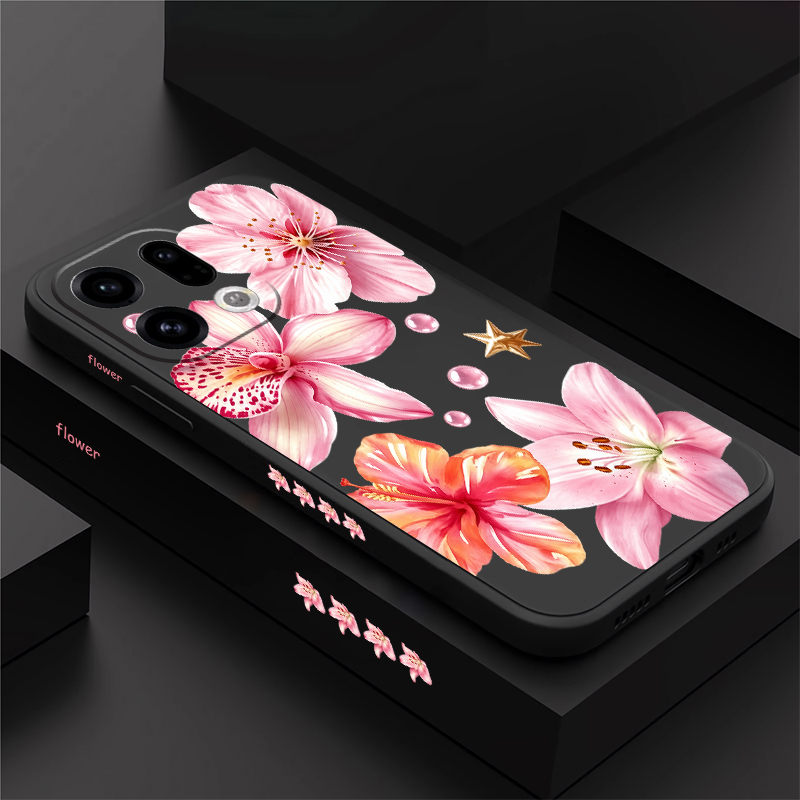 Oppo Reno 12 - เคสโทรศัพท์ลายดอกลิลลี่สีชมพูน่ารัก สำหรับ OPPO Reno 16 FS
