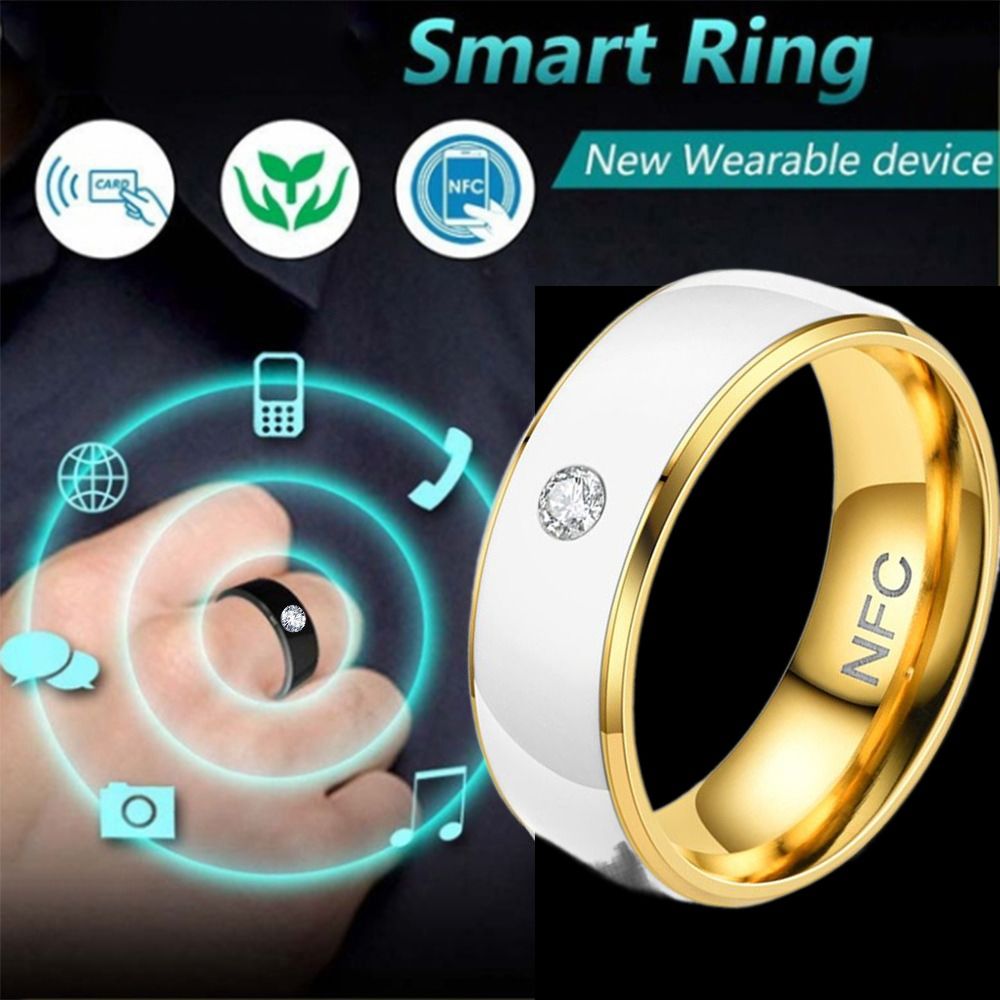 Smart Ring Nfc Pay - NFC สมาร์ทแหวนสแตนเลสมัลติฟังก์ชั่สวมใส่เชื่อมต่อนิ้วแหวนดิจิตอลกันน้ํา Magic Wear สําหรับโทรศัพท์ Android