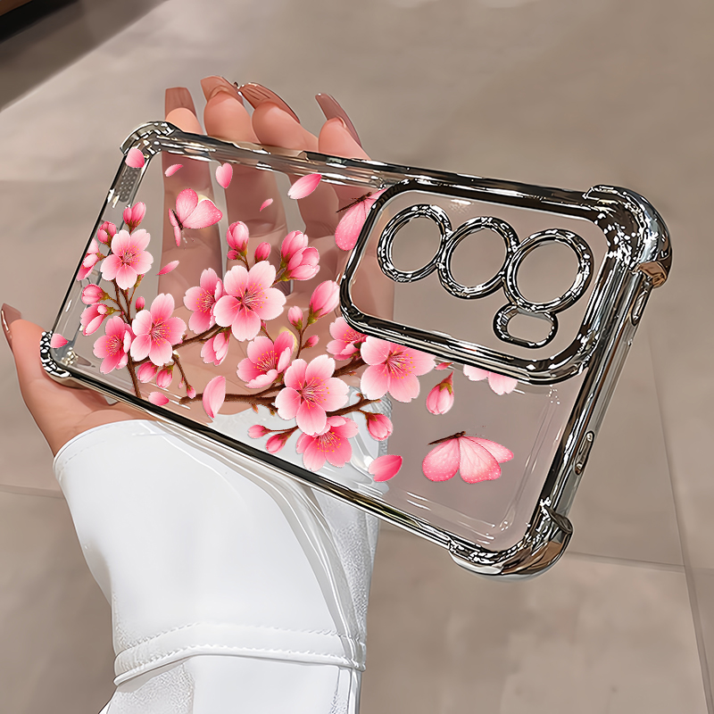 เคสโทรศัพท์ลายดอกพีชสีชมพู สำห - Oppo Reno 12 บทวิจารณ์และราคา