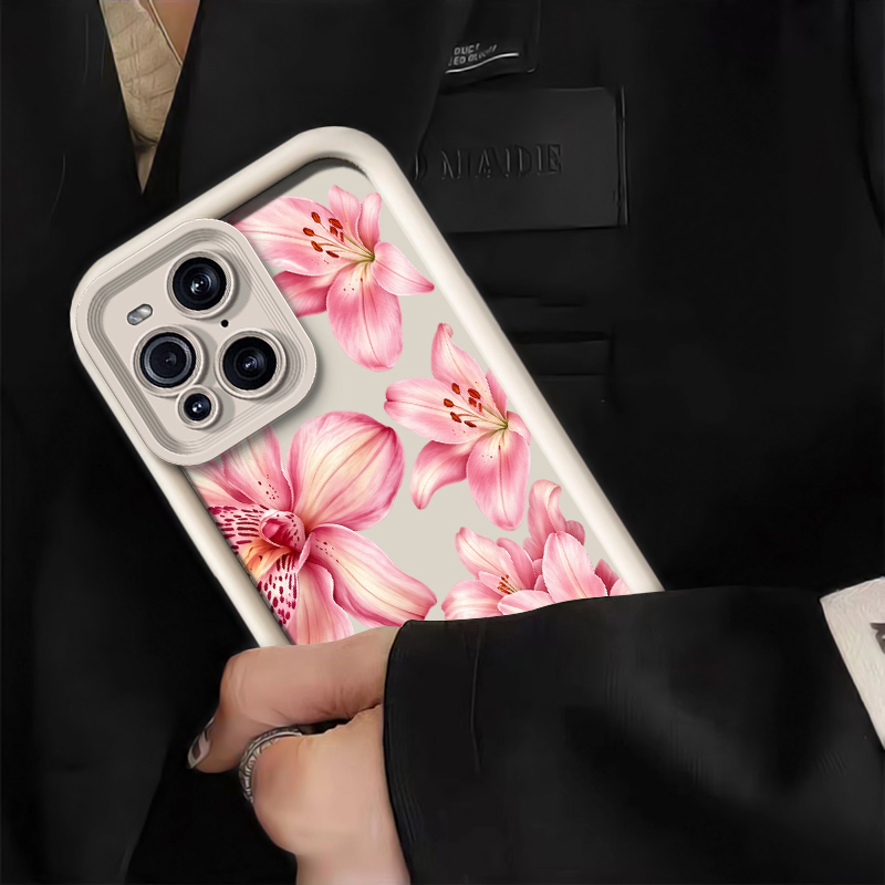 เคสโทรศัพท์ลายดอกลิลลี่สีชมพู  - Oppo Find X8 บทวิจารณ์และราคา